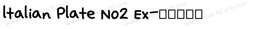 ltalian Plate No2 Ex字体转换